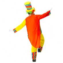 Man Women Fancy Clown Jumpsuits Costume No Wig Red Nose Adult Performance Outfit For Party And Theme Events Include Coat Hat Size S=4XL M=5XL - Multicolor - View 4