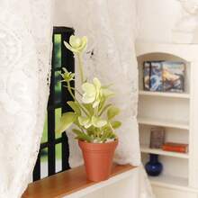 1 pièce Modèle de plante fleur, paysage miniature décoratif, bonsaï mini, jouet alimentaire, plante verte 12 points, bonsaï mini, maison de poupée, jardin DIY, paysage miniature, ornement de fête, mini plante, décoration de bureau - Plante en pot ABC - Voir 7