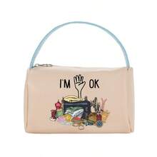 1pc Women's Makeup Bag, Large Capacity Travel Cosmetic & Wash Storage Bag - Multicolor - View 12