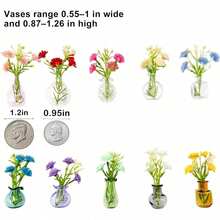 1/3/6/10-Pack Cute Mini Vase Magnets For Fridge, Tiny Ceramic & Glass Magnetic Vases For Refrigerator, Office Whiteboard And Locker, Aesthetic Flower Bud Vases Kitchen Decor, Ideal Gift For Mom & Women - one-size - View 3