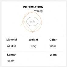 1PC Ins Double-Layer Fine Chain Waterdrop Diamond Pendant Waist Chain, Fashionable And Sexy Round Bead Chain Body Chain - Gold - View 7