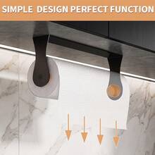 No-Drill Wall-Mounted Paper Towel Holders,Kitchen Paper Towel Organizer, Suitable For Bathrooms And Rvs, Multi-Purpose Hanging Organizer, Can Hold Cling Film, Space-Saving Modern Design - Multicolor - View 7