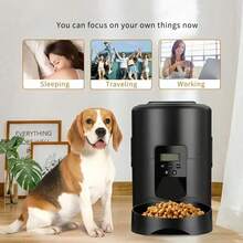 Automatic 2L Pet Feeder, Smart 67.63oz Automatic Cat Feeder - USB And Battery Powered, Programmable Pet Food Dispenser With Timer And Cat Voice Recording, Suitable For Cats And Dogs, Timed Feeder With Memory Function, Batteries Not Included - 2L - View 6