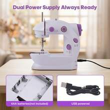 LOVEWE 1Pc Compact Mini Electric Sewing Set,Portable Household Sewing Machine Equipped Foot Pedal & Complete Accessories,Lightweight Portable Structure,DIY Craft Supply For Starters/Handmade Lovers,Perfect Birthday/Holiday Present - 1 - View 5