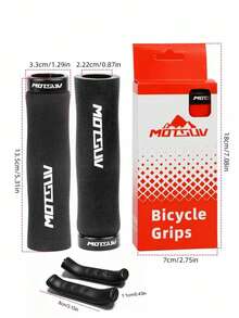 MOTSUV Single Lock Sponge Bicycle Handlebar Grips Set With Silicone Brake Lever Covers, Multi-Color MTB Handlebar Kit - Multicolor - View 2