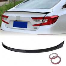 Fit  Accord 2018-2022 Gloss Black Rear Trunk Lip Spoiler Wing Replacement - United States - View 1