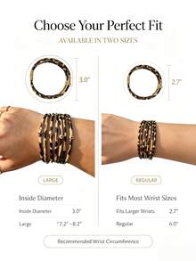 1 pieza Brazalete de cuero con estampado de leopardo de color brillante, brazalete ancho multicapa con diseño de cierre magnético, apilable, adecuado para uso diario, fiestas, todas las estaciones, accesorio de moda versátil - Brillante - Ver 9
