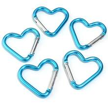 5pcs/Pack Large Heart-Shaped Zinc Alloy Spring Snap Hooks 43X42mm, Colorful Heart-Shaped Keychain Clasp, Bag Buckle, DIY Hanging Hook Material Accessory - Heart-shaped Carabiner - View 18