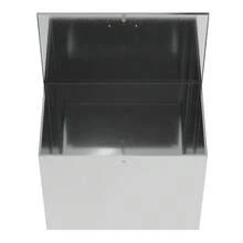 64L Heavy-Duty Galvanized Metal Feed Storage Bin For Horses, Chickens, Dogs & Cats | Multi-Compartment Design (1/2/3 Sections) | Weather-Resistant Outdoor Container With Secure Lockable Lid (Key Not Included) | Rust-Resistant Surface | Sturdy Handle - 112CM*67CM*87CM - View 5