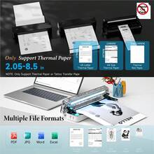 ORICO A4 Portable Thermal Paper Printer - Built-In Battery, Compatible With 216MM-56MM Width Paper, Inkless, Lightweight And Mini, Suitable For Home, Office, And Travel - White - View 6