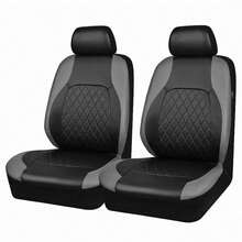 9件/4件組 人造皮革汽車座椅套－亮面設計，通用於SUV/轎車/廂型車（氣囊相容，包含前座/後座/頭枕套） - A - 查看 14