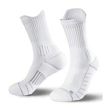 1/2/4 Pairs Sports Socks, Basketball Socks, Running Socks, Terry Sole, Moisture-Wicking And Breathable - Multicolor - View 5