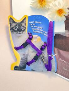 Cat Traction Rope I-Shaped Chest Back Cat Traction Rope Unrestricted Cat Anti Slip Chest Strap Pet Cat Rope Outdoor Walking Cat Artifact - Multicolor - View 15