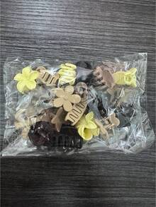 20入女款可愛迷你髮夾，適合瀏海與造型，多種形狀與顏色 - 彩色 - 查看 8