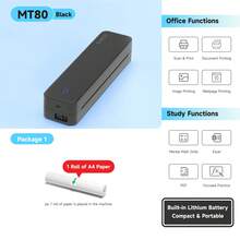 ORICO A4 Portable Thermal Paper Printer - Built-In Battery, Compatible With 216MM-56MM Width Paper, Inkless, Lightweight Mini, Suitable For Home, Office And Travel Use - Black - View 13