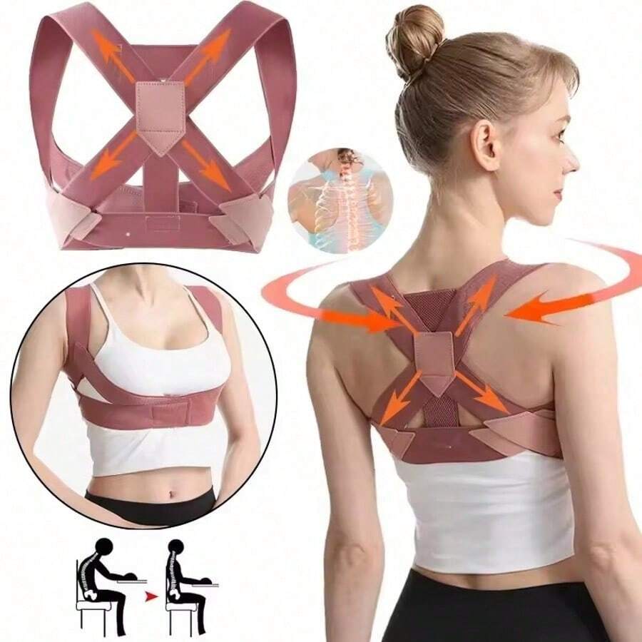 Scientifically Designed Hunchback Corrector With Invisible Posture Strap For Women, Back Straightener And Hunchback Prevention - 1-piece Set - View 1