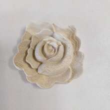 Hand Carved Wooden Rose Applique - Unfinished Natural Wood Floral Craft Embellishment For Furniture, Home Decor, DIY Projects - Multicolor - View 4