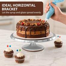 Aluminum Alloy Cake Turntable, 12-Inch Rotating Stand For Baking, Pastries And Cupcakes, 35-Piece Accessory Set, 30 Cm Diameter, Including 3 Dough Scrapers, Piping Bag And Piping Nozzle Set - View 11