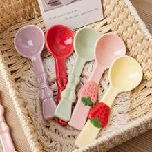 1 Set Cute Butterfly Flower Baking Measuring Spoon, Petal Shaped Ceramic Salt Sugar Small Spoon With Base, Home Kitchen Measuring Spoon - Multicolor - View 11