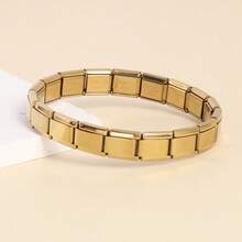 1pc Fashion Punk Style Square Elastic Patchwork Watch Band Bracelet, Perfect Gift Choice For Women, Wife, Girlfriend And Close Friends - Bracelet - View 13