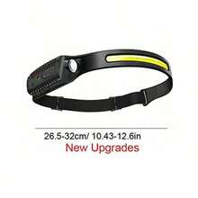 1pc Powerful LED Sensor Headlamp XPE+COB Flashlight USB Rechargeable Camping Fishing Searchlight Waterproof Headlamp, Camping Accessories - white light - View 14
