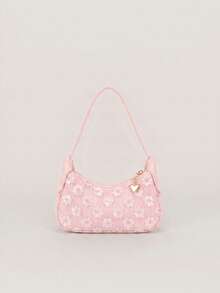 1 buah Tas Tangan Mini Motif Bunga Manis yang Modis, Aksesori Pakaian, Dompet Koin yang Indah - bunga berpayet - View 4