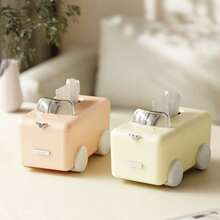 Minimalist Multi-Functional Storage Decor Tissue Box, Creative Small Car Cute Tissue Holder, Unique Car-Shaped Style, Suitable For Living Room, Bathroom - Multicolor - View 2