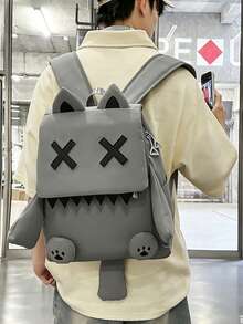 Shoulder Bag Backpack Convertible To Double Shoulder Couple Fashion Minimalist Creative Youth Personalized Demon Cat Backpack Suitable For High School And College Freshmen Applicable For Travel College Sports Couple Backpack Back To School Commute Multifunctional Dorm Lightweight Men's Bag School Supplies Multi-Pocket Shoulder Bag Autumn Halloween Christmas Men's Gift Scream Travel Backpack Double Shoulder Bag Peach Tree - Multicolor - View 5