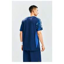 Anta Dingyin Men's New Quick-Dry Breathable Short Sleeve T-Shirt, Sports Training & Competition Top - Deep-sea Blue-3 - View 4