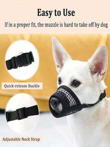 1pc Anti-Bite Mesh Muzzle For Short-Nosed Dogs, Suitable For Small To Medium Dogs, With Breathable Opening, Applicable To Brachycephalic Breeds Like Corgi And Pomeranian - Black - View 6