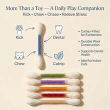 Large Catnip Tea Stick, Catnip Toy, Cat Sniffing Stick, Teeth Cleaning And Chewing Toy, Self-Entertainment Toy, Interactive Cat Supplies, Halloween, Christmas And Cat Teeth Cleaning Aid - Multicolor - View 7