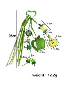 An Apple Keychain, Serving As A Fruit Backpack Pendant, Car Keychain, And Bag Hanging Ornament, Is A Perfect Keychain Accessory - Multicolor - View 8