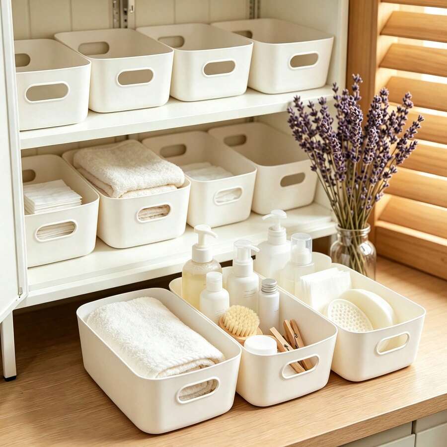 15pcs Multi-Purpose Desktop Storage Boxes - Suitable For Cosmetics, Desk Clutter, Underwear, Jewelry, Accessories - Perfect For Kitchen, Bathroom, Bedroom, Office, Dorm - Stackable, Space-Saving, Christmas Gift, 5/10/15pcs