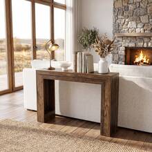Tribesigns Sofa & Console Tables - Brown - View 8