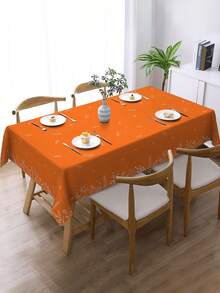 1pc,Autumn Style Tablecloth,Floral & Line Print Tablecloth,Square Tablecloth,Picnic Blanket,Multiple Sizes Available,Perfect For Family Dining,Restaurant Decor,Kitchen Decor,Home Decor,Outdoor Party Decor - Multicolor - View 7