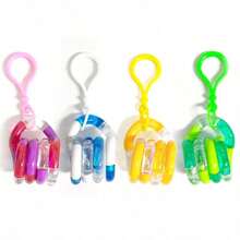 1 pieza Juguete antiestrés para adultos, Juguete antiestrés de cuerda retorcida de cristal con gancho, se puede usar como llavero, Juguete antiestrés para aliviar la ansiedad del trabajo y la vida, Regalo novedoso para fiesta de adultos - Multicolor - Ver 2