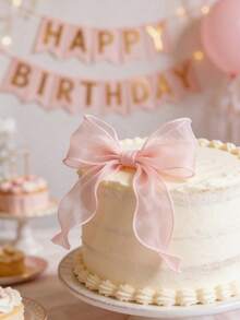 1pc Sweet Pink Bow Banner/Garland (10 Bows), Suitable For Princess Style Girls Room Wall Decor, Also Applicable For Children's Birthday, Baby Shower, Wedding, Gender Reveal Party And Other Occasions (Product Requires Self-Assembly, Please Do Not Purchase If You Mind) - Multicolor - View 9