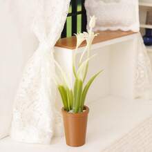 1 pièce Modèle de plante fleur, paysage miniature décoratif, bonsaï mini, jouet alimentaire, plante verte 12 points, bonsaï mini, maison de poupée, jardin DIY, paysage miniature, ornement de fête, mini plante, décoration de bureau - Plante en pot ABC - Voir 6