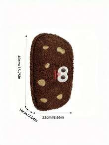 Cartoon Cookie Storage Bag, Large Capacity Soft Cute Funny Shaped, Multi-Functional Dual-Use Student Pencil Stationery Case, Portable Cosmetic Storage Bag Coin Purse, School Supplies, Daily Storage, Holiday Gift - A - View 10