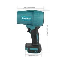 SuperPan Brushless Blower Handheld Portable Leaf Blower 18V Lithium Battery Motor Home Dust Removal / Car Dust Removal / Fallen Leaves Cleaning Tool Industrial Dust Blower High Power Blower (Battery And Power Adapter Not Included) - Blue - View 4