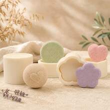 4 Shapes Bath Bomb Mold 3D Heart Flower Round Disc Sphere Shampoo Press Bar Mold DIY Solid Plastic Handmade Soap Mould Round Ball Shaped Shampoo Soap Mold Soap Making - Bath Bomb Mold - View 12