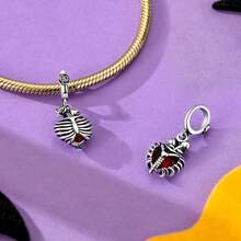 1 Pieces Halloween Pendants Skeleton Rose Heart Shape Fine Jewelry For Women Fits Original Bracelet & Necklace DIY Making - Multicolor - View 2