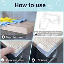 24pcs Soft Silicone Corner Protectors, Transparent Furniture Safety Anti-Collision Edge Guards, Sharp Corner Protectors - L-sHAPED - 24 PCS - View 5