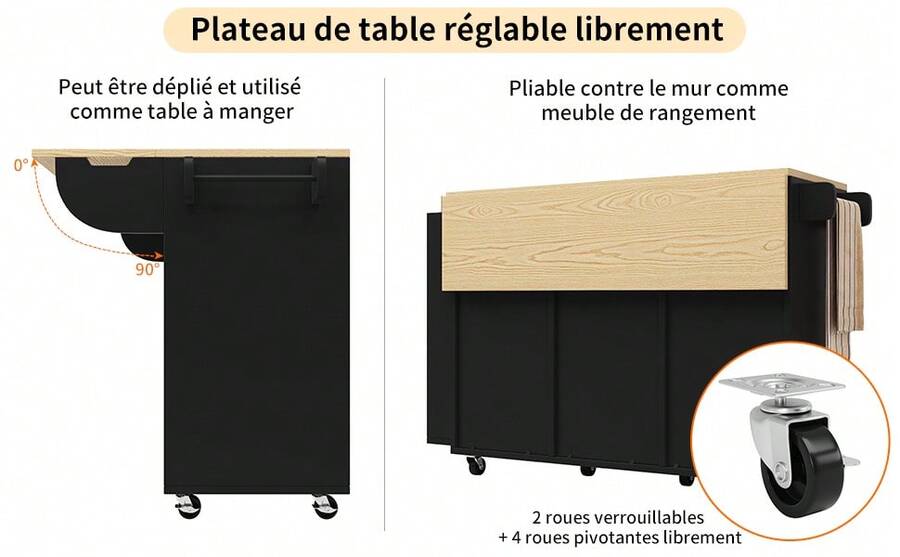Mobiele opslageilanden - Zwart - Bekijken 1
