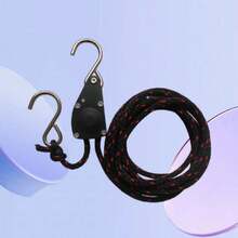 1PC 2.4m Outdoor Windproof Rope Tightener, 1/4 Medium 6mm Tent Windproof Rope Canopy Rope Tightener, Pulley Rope Tightener, Luggage Binding, Car Roof Rope Fast Tightening, Clothesline - Multicolor - View 6