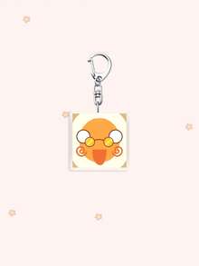 1/6Pcs Minimal Dandy's World Cute Bag Charms, Geometric Color Block Kawaii Portrait Key Ring Car Accessories Gift For Fans Suitable As Birthday, Halloween, Back To School Gifts - Multicolor - View 3