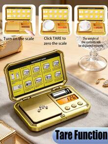 1 Small Electronic Scale, Gold Scale, Jewelry Scale, Powder Scale, Coffee Scale, Gold And Silver Two Kinds Of Spraying, Suitable For Daily Measurement Of Precious Metals, Jewelry, Jewelry Small Objects, Not Including Batteries - Multicolor - View 5