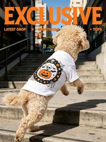 Halloween Pet T-Shirt, Suitable For Small Dogs, Medium Dogs And Cats, Holiday Outfit, Dog Clothes, Dog Supplies, Cat Supplies - Multicolor - View 13