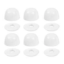 1/2/4/6pcs Universal Toilet Bolt Caps, Plastic Toilet Seat Screw Covers, Bathroom Toilet DIY Installation Decorative Screw Cap Replacement Parts - Multicolor - View 10