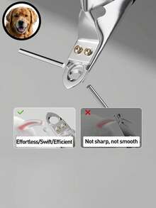 Stainless Steel Pet Nail Clippers With Free Nail File, 9mm Wide Cutting Mouth Sharp Blades Non-Slip Handle Professional Dog Cat Claw Trimmer For At-Home Grooming - single hole - View 5